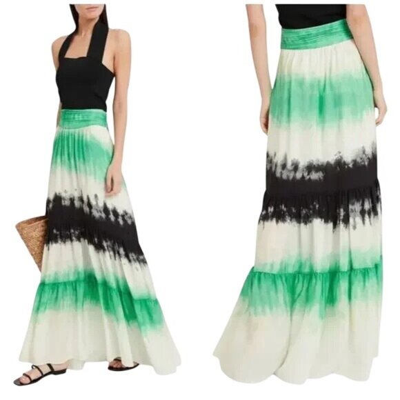 A.L.C. Dresses & Skirts - NEW A.L.C. Hopkins Silk Tie Dye Tiered High Rise Maxi Skirt Womens Size 8
